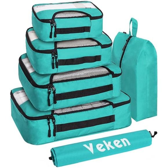 6 Pc Set Packing Cubes Luggage Packing Organizers for Travel Accessories - Picture 1 of 6